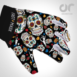 dia de los muertos, day of the dead, motocross gloves, guantes